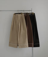 パイピングツイルワイドパンツ