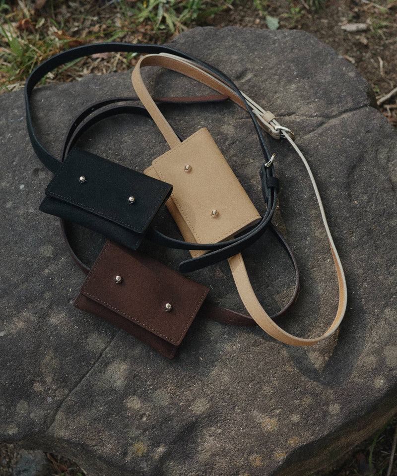 3wayスウェードウエストベルトポーチ