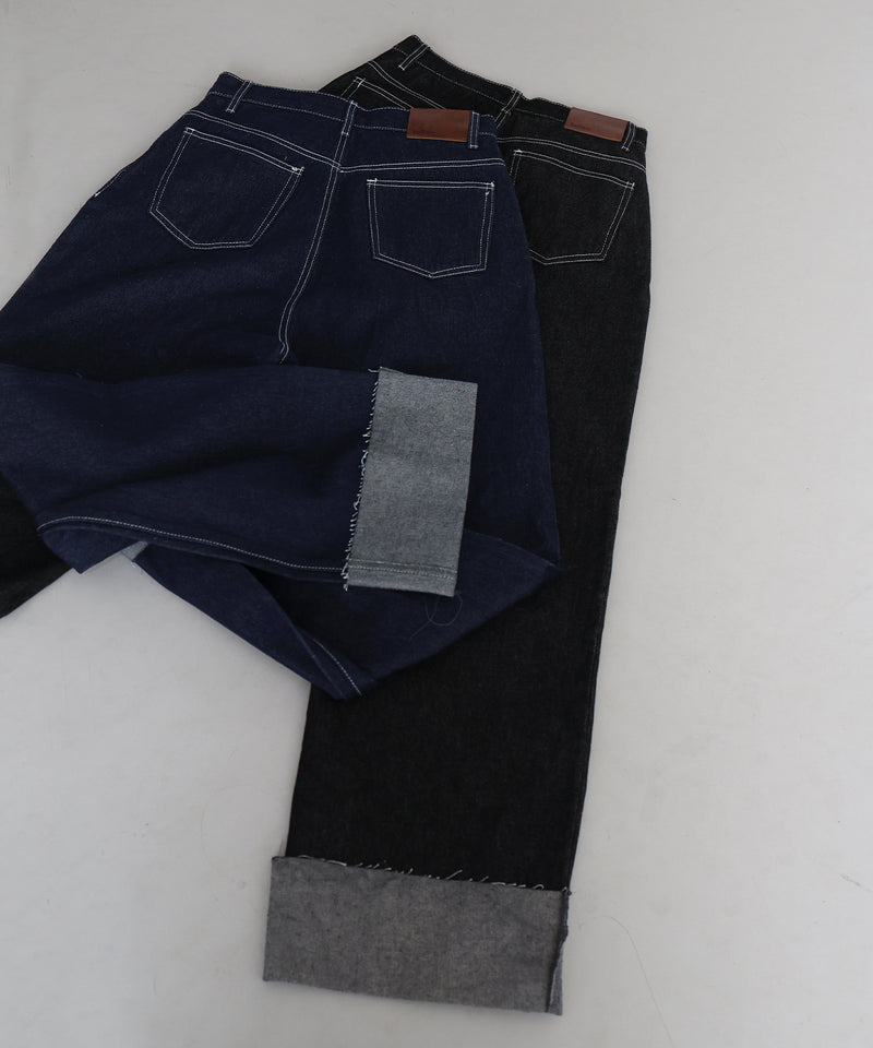 ロールアップデニムパンツ