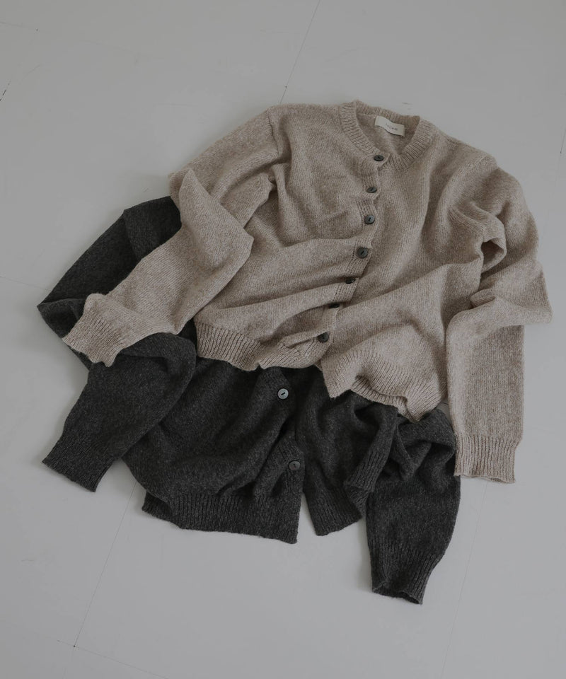 フロントギャザーニットカーディガン