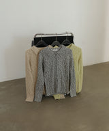 MIXヤーンポロニットカーディガン