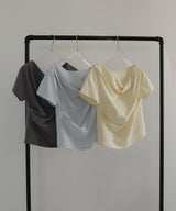 ドレープデザイン半袖Tシャツ