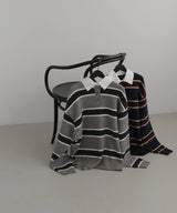 ボーダーラガーニットポロ