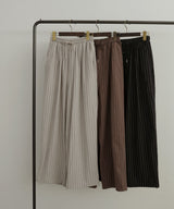 リネンライクストライプジョガーパンツ