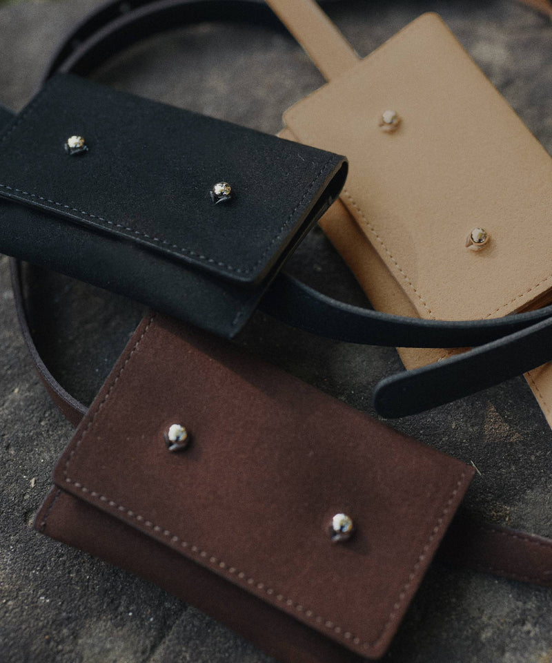 3wayスウェードウエストベルトポーチ