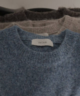 クルーネックカラーニットプルオーバー