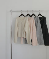 ブークレクルーネックカーディガン