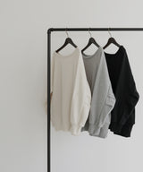 ボートネックワイドスウェット