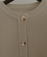 ニュアンスメタルボタンニットカーディガン