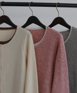 【1月上旬予約商品】レイヤード配色リブニットカーディガン