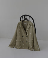 フラワー刺繍テーラードジャケット