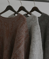 ジャガードニットプルオーバー