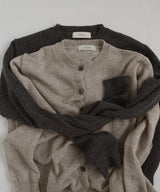 フロントギャザーニットカーディガン