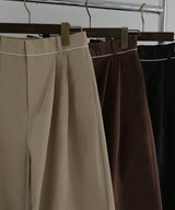 パイピングツイルワイドパンツ