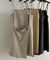 TRツイルバックオープンチュニックキャミ