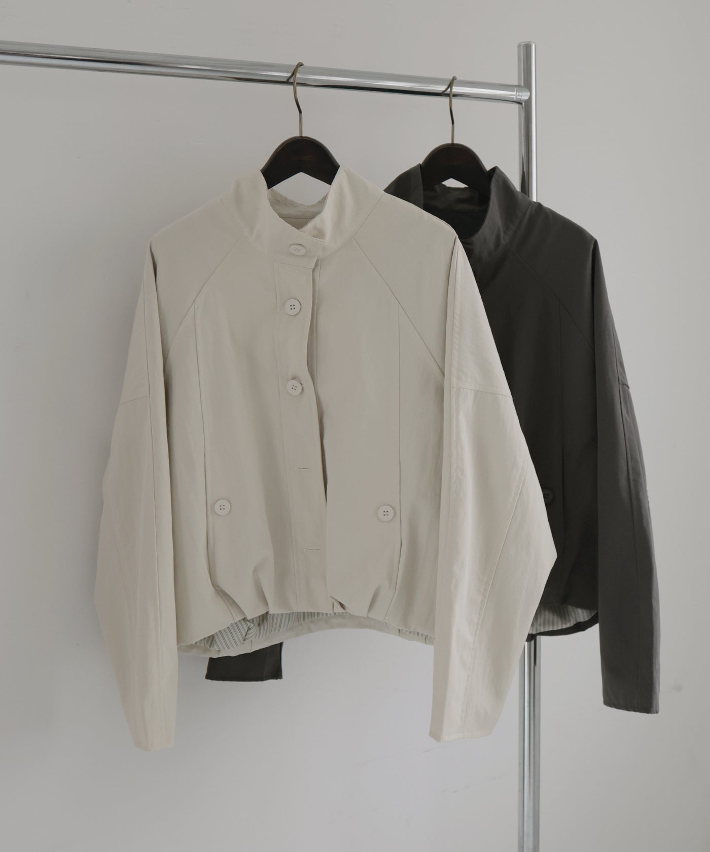 スタンドカラーショートブルゾン – hellam