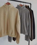 フリースハーフジッププルオーバー