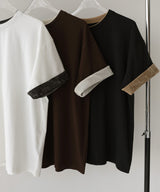ベロアスリーブロールアップTシャツ