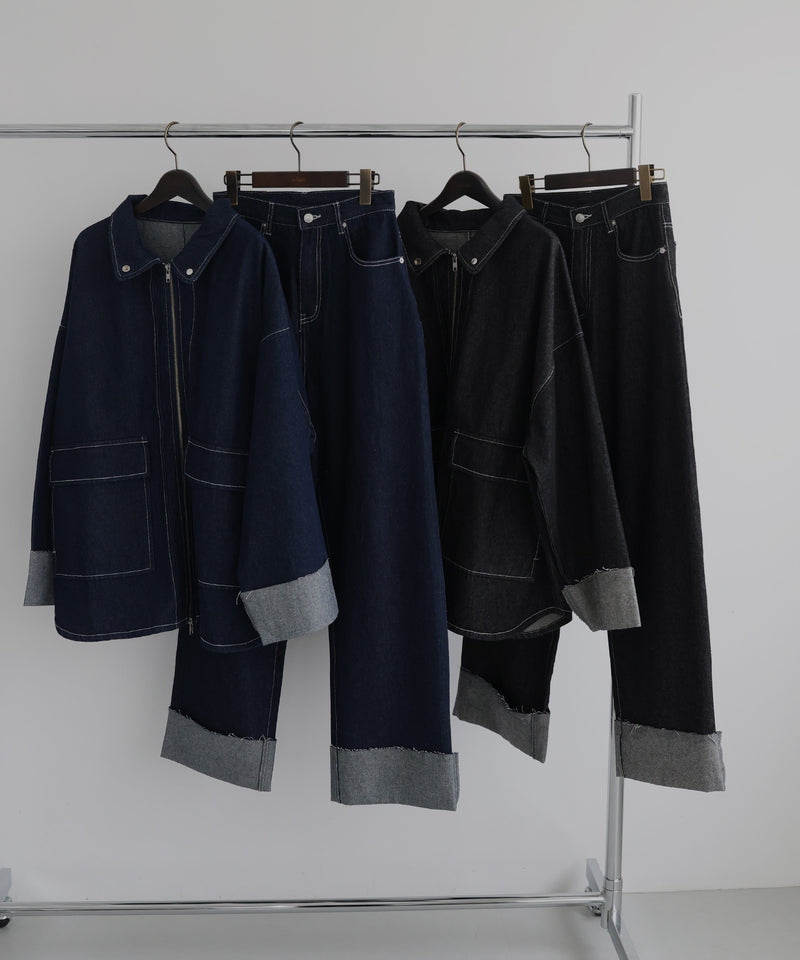 ロールアップデニムパンツ
