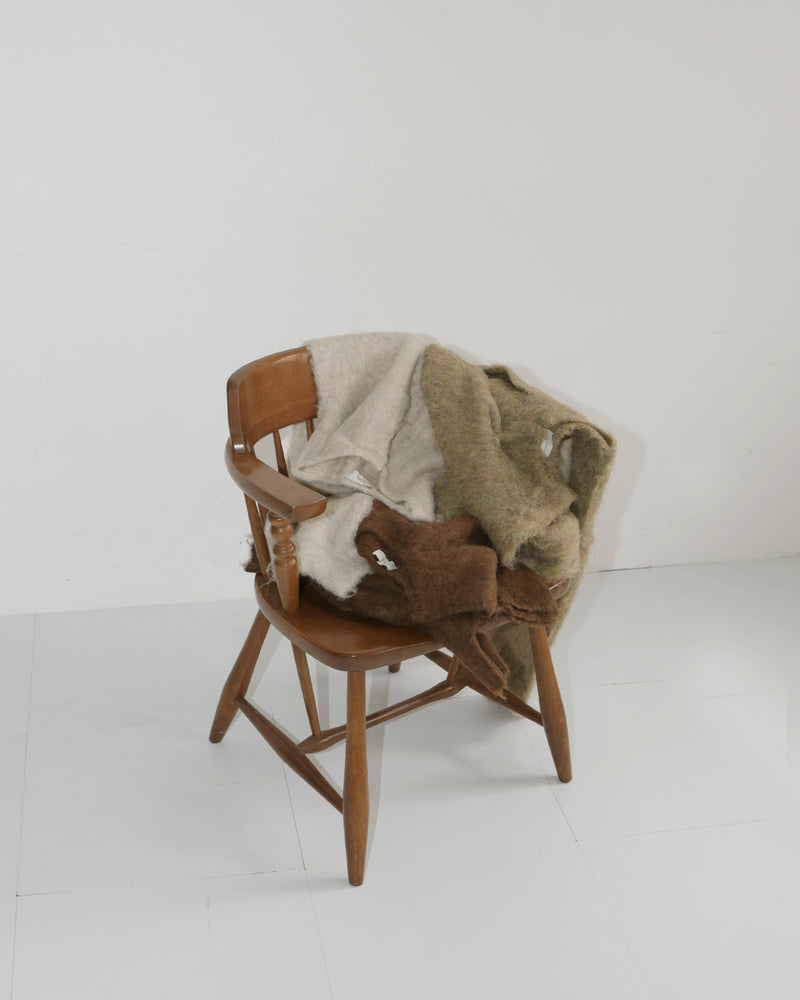 ミックスシャギーキーネックニット