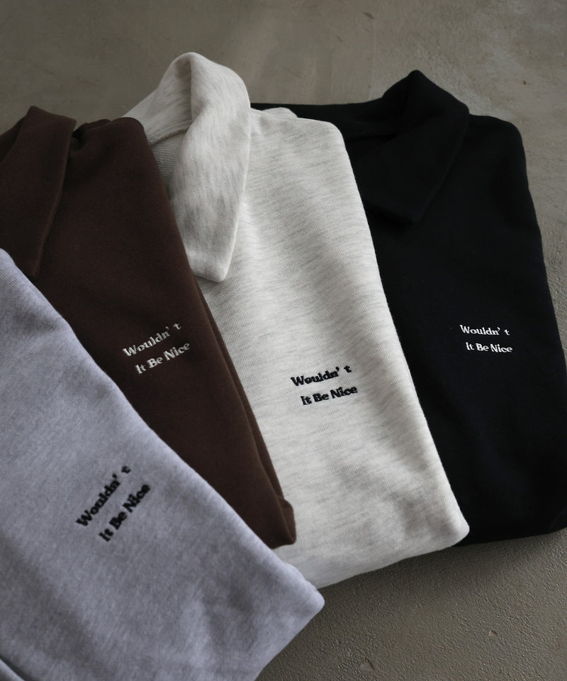 刺繍ロゴ ポロスウェットプルオーバー