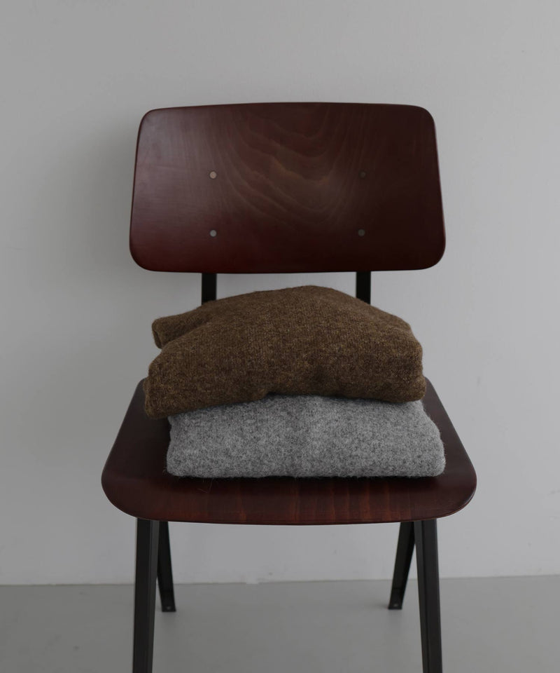 クルーネックカラーニットプルオーバー