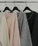 ブークレクルーネックカーディガン