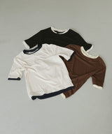 レイヤード風シアーTシャツ