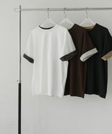 ベロアスリーブロールアップTシャツ