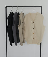 【4月中旬予約商品】オーバーサイズニットジレ