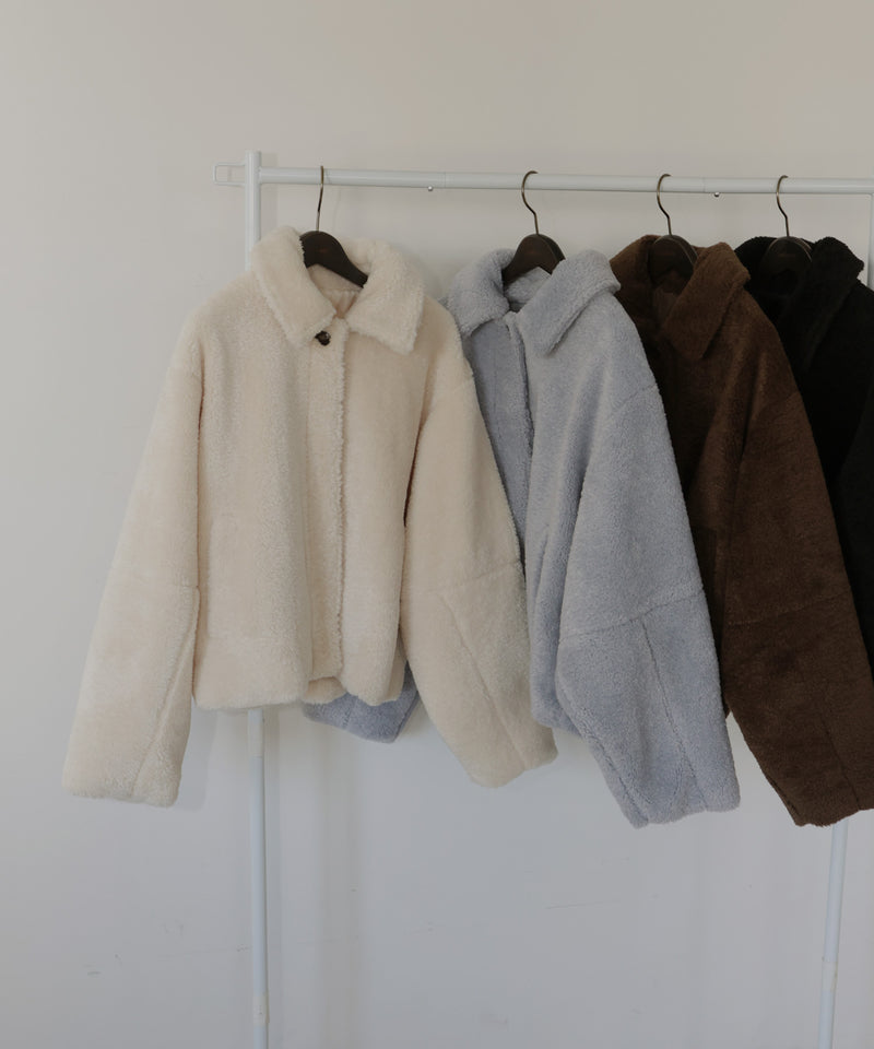 ボアコクーンスリーブジャケット