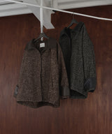 【sakippe×hellam】レザーカラー中綿オーバージャケット