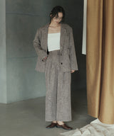 サマーツイードワイドタックパンツ