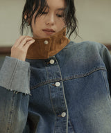 コーデュロイカラーデニムジャケット