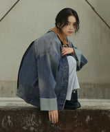 コーデュロイカラーデニムジャケット