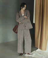 サマーツイードワイドタックパンツ